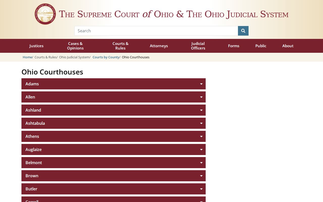 Muskingum County court docket courthouse history